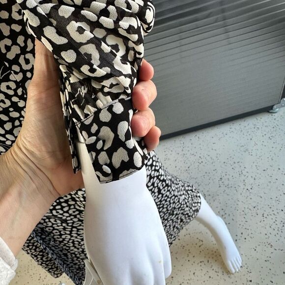 Michael Kors Leopard Print Georgette Shirtdress NwT XXS - Picture 8 of 16